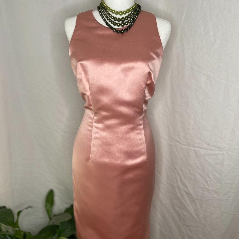 Vintage look Pink  2pc dress w/ velvet jacket